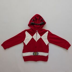 Power Ranger Red and White Hoodie